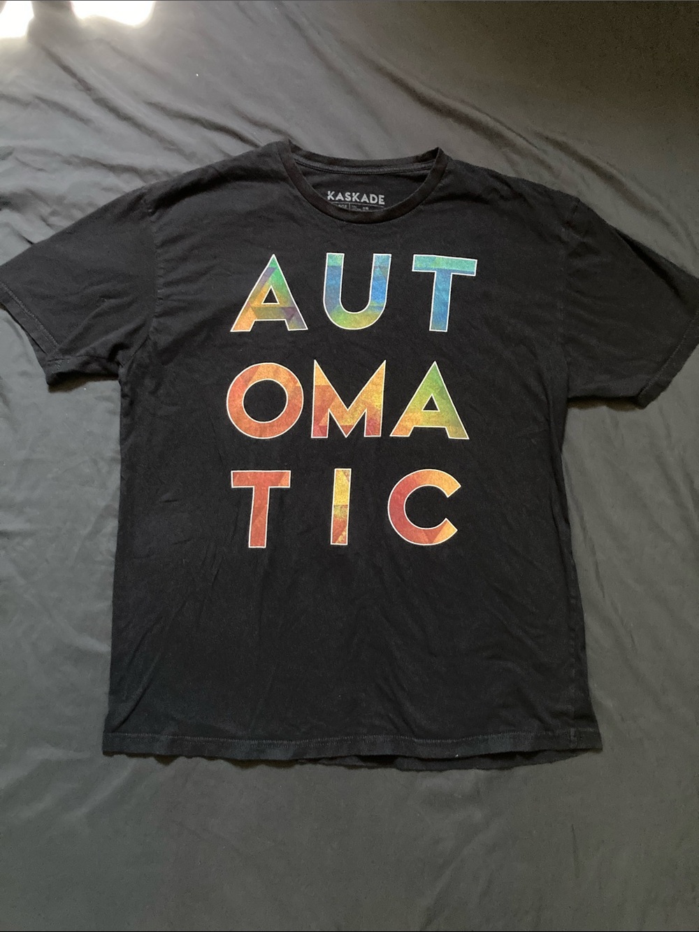 Kaskade Automatic Tour 2015 T Shirt Black Graphic Band Tee Size XL